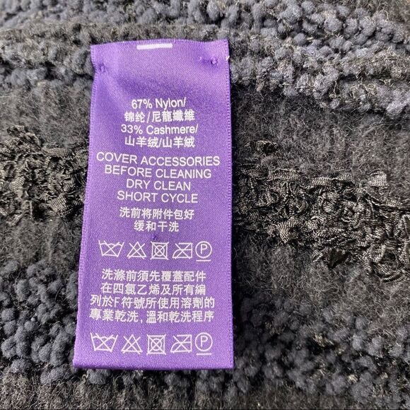 Ralph Lauren 2012 Collection Black Cashmere Blend Chenille Shawl Collar Cardigan - Picture 14 of 16